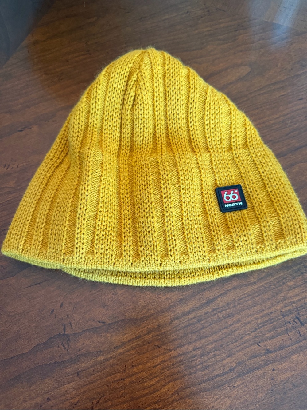 66° North Mustard Rib Knit Beanie